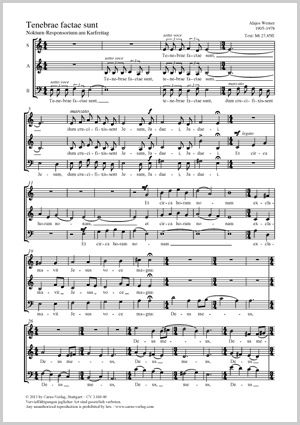 Werner, Alajos: Tenebrae factae sunt