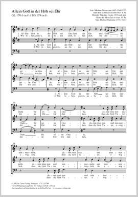 Praetorius, Michael / Decius, Nikolaus: Allein Gott in der Höh sei Ehr