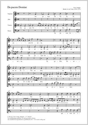 Vento, Ivo de: Da pacem Domine