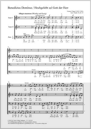 Flügel, Gustav: Benedictus Dominus