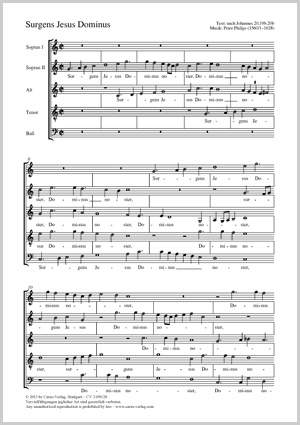 Philips, Peter: Surgens Jesus Dominus