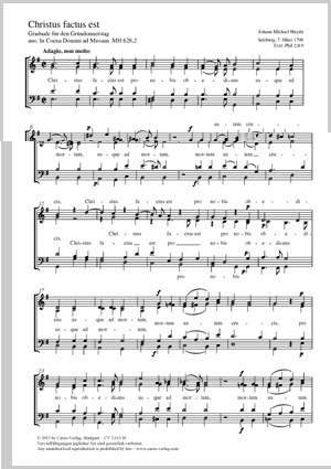 Haydn, Johann Michael: Christus factus est