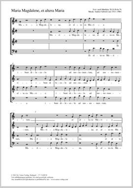 Gabrieli, Andrea: Maria Magdalene, et altera Maria