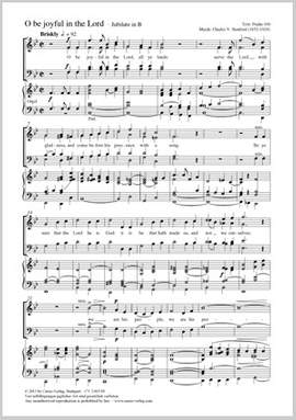 Stanford, Charles Villiers: O be joyful in the Lord