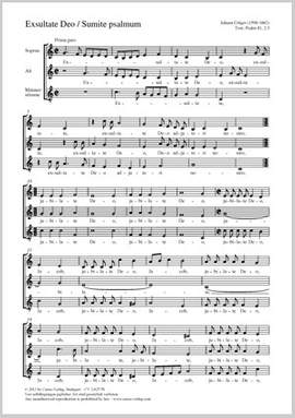 Crüger, Johann: Exsultate Deo