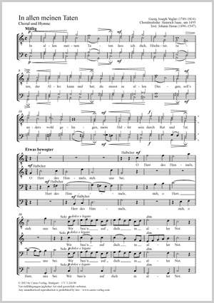 Vogler, Georg Joseph Abbé / Isaak, Heinrich: In allen meinen Taten