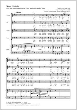 Wood, Charles: Nunc dimittis