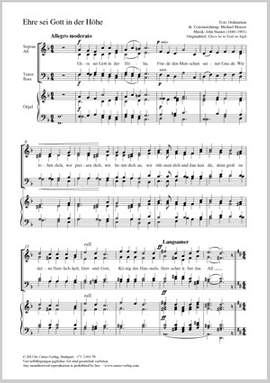 Stainer, John: Originaltitel: Glory be to God on high