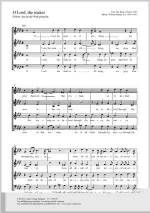 Mundy, William: O Lord, the maker