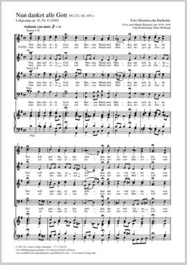 Mendelssohn Bartholdy, Felix / Rinckart, Martin: Now thank we all our God