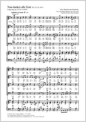 Mendelssohn Bartholdy, Felix / Rinckart, Martin: Now thank we all our God