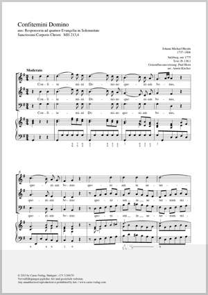 Haydn, Johann Michael: Confitemini Domino