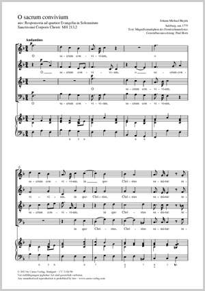 Haydn, Johann Michael: O sacrum convivium