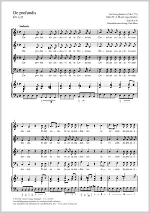 Reutter, Carl Georg: De profundis
