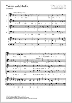 Calvi, Lorenzo: Victimae paschali laudes