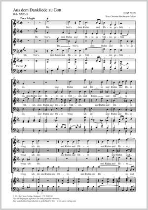 Haydn, Joseph: Aus dem Dankliede zu Gott