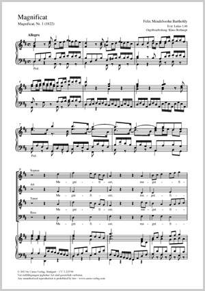 Mendelssohn Bartholdy, Felix: Magnificat anima mea