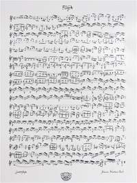 Johann Sebastian Bach: Fugue, en mi mineur pour Luth Calligraphies Musica
