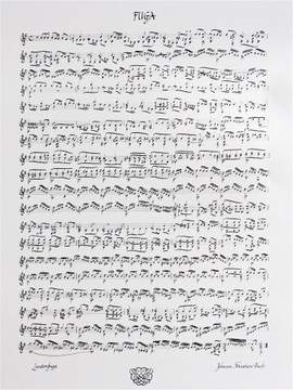 Johann Sebastian Bach: Fugue, en mi mineur pour Luth Calligraphies Musica