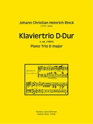 Rinck, J C H: Klaviertrio D-Dur D major