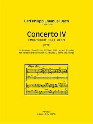Bach, C P E: Concerto IV C minor H43.4/Wq474