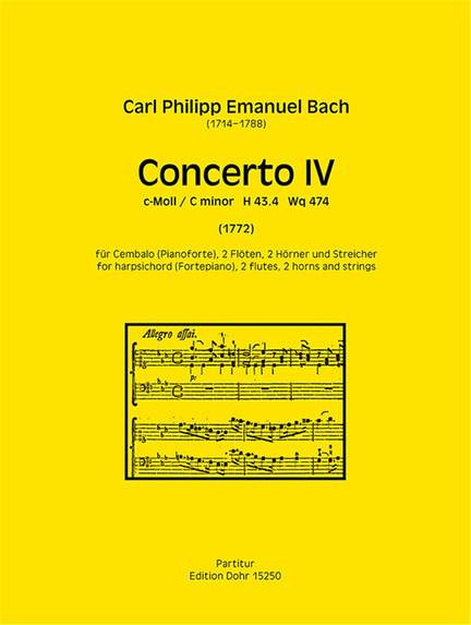 Bach, C P E: Concerto IV C minor H43.4/Wq474