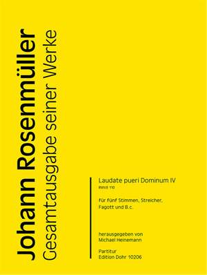 Rosenmueller, J: Laudate pueri Dominum IV RWV.E110