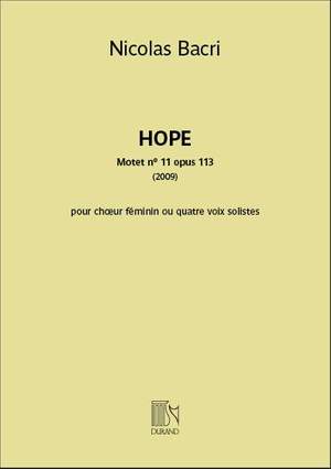 Nicolas Bacri: Hope opus 113 - Motet n° 11