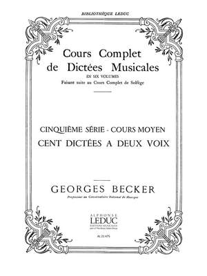Becker: Cours Complet de Dictees Cours Moyen 5eme Serie 2