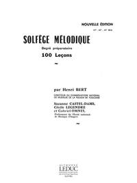Henri Bert: Solfege Melodique 100 Lecons Degre Preparatoire