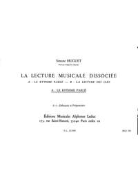 Simone Huguet: Lecture Musicale Dissociee A-Le Rythme Parle A1