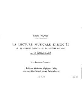 Simone Huguet: Lecture Musicale Dissociee A-Le Rythme Parle A1