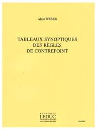 Alain Weber: Tableaux Synoptiques Des Regles De Contrepoint