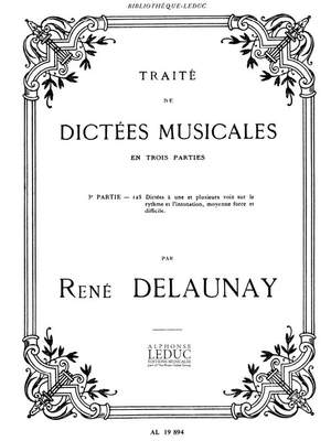 Delaunay: Traite de Dictees Musicales Vol 3 125 Dictees 1