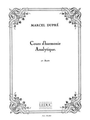Marcel Dupré: Dupre Cours D'Harmonie Analytique 2eme Annee