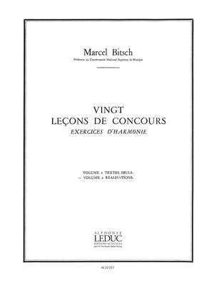 Marcel Bitsch: 20 Lecons de Concours Exercices d'harmonie