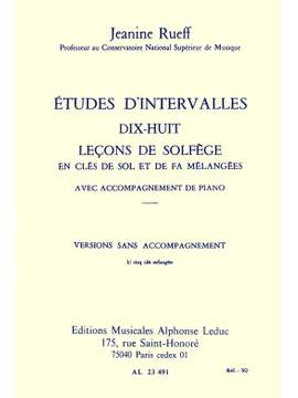 Jeanine Rueff: Etudes d'intervalles: Dix-huit leçons de solfège B