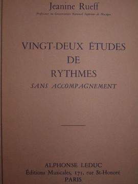 Jeanine Rueff: 22 Études de Rythme