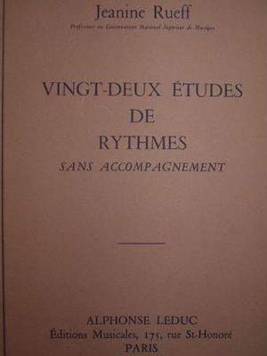 Jeanine Rueff: 22 Études de Rythme