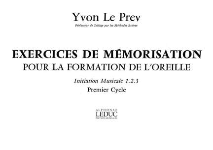 Le Prev: Exercices De Memorisation-Formation De L'oreille