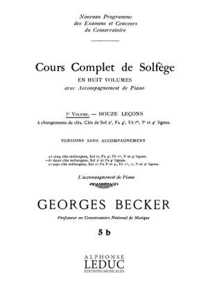 Becker: Cours Complet Solfege 5b Vol 5 12 Lec 2 Cles