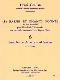 Henri Challan: 380 Basses et Chants Donnés Vol. 6A