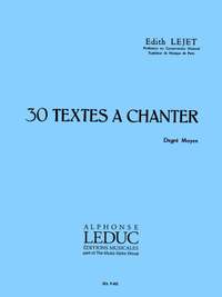 Edith Lejet: 30 Textes a Chanter