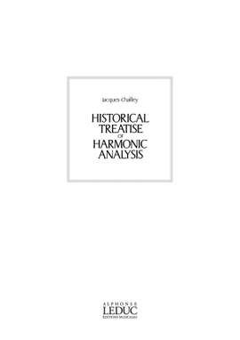 Jacques Chailley: Historic Treatise Of Harmonic Analysis
