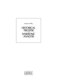 Jacques Chailley: Historic Treatise Of Harmonic Analysis