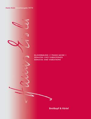 Hanns Eisler Complete Edition: Series IV, Volume 10