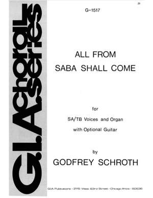 Godfrey Schroth: All from Saba Shall Come