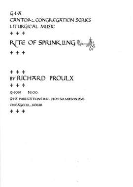 Richard Proulx: Rite of Sprinkling