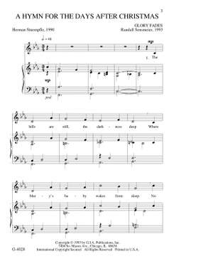 Randall K. Sensmeier: A Hymn for the Days after Christmas