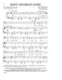 Dan Damon: Many and Great, O God